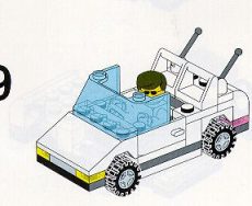 Lego 4544a - White cabrio Car 