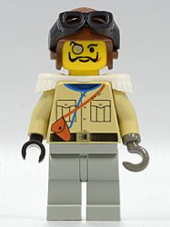 Lego adv004 - Baron Von Barron with Brown Flying Helmet 