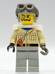 Lego adv005 - Baron Von Barron with Light Gray Flying Helmet 