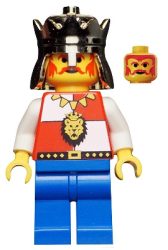 Lego cas060a - Royal Knights - King, with Blue Legs without Cape and Plume 