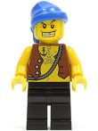   Lego pi084 - Pirate Vest and Anchor Tattoo, Black Legs, Blue Bandana, Gold Tooth 