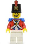   Lego pi092 - Imperial Soldier II - Shako Hat Decorated, Black Goatee 
