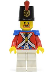 Lego pi098 - Imperial Soldier II - Shako Hat Decorated, Brown Beard 