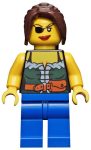 Lego pi101 - Pirate Female, Blue Legs 