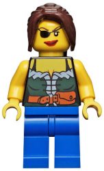 Lego pi101 - Pirate Female, Blue Legs 
