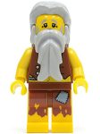   Lego pi112 - Pirate Vest and Anchor Tattoo, Gray Beard, Gray Hair (Castaway) 