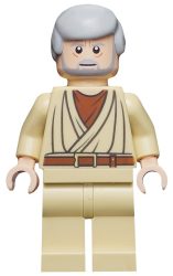 Lego sw274 - Obi-Wan Kenobi (Old, Light Flesh, White Pupils) 
