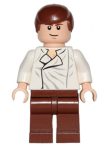   Lego sw278 - Han Solo, Reddish Brown Legs without Holster Pattern (Carbonite, Light Flesh) 