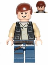 Lego sw539 - Han Solo, Dark Blue Legs, Vest with Pockets (75030) 